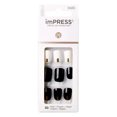 KISS Samolepící nehty imPRESS Nails Midnight Drive 30 ks