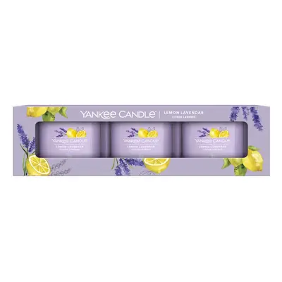 Yankee Candle Sada votivních svíček ve skle Lemon Lavender 3 x 37 g