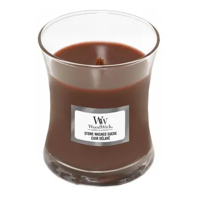 WoodWick Vonná svíčka váza Stone Washed Suede 85 g