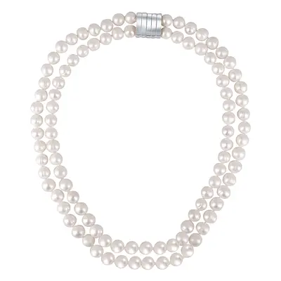 JwL Luxury Pearls Dvojitý/dvouřadý náhrdelník z pravých bílých perel JL0656