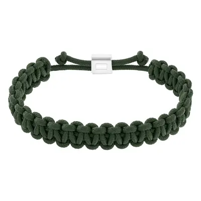 Tommy Hilfiger Zelený paracord náramek Braided 2790495