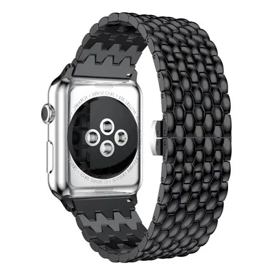 4wrist Ocelový tah s dračím vzorem pro Apple Watch 42/44/45/49 mm - Black