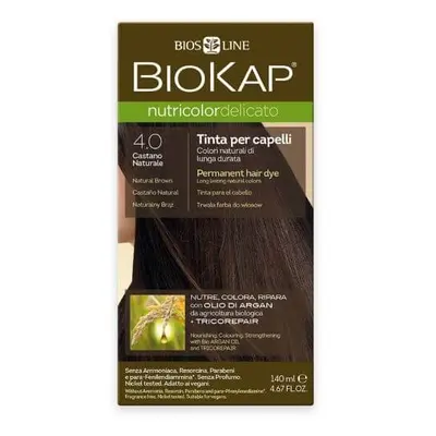 Biokap Nutricolor Delicato - Barva na vlasy 4.00 Hnědá přirozená 140 ml