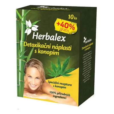 Herbamedicus Detoxikační náplastí s konopím 10 ks + 40% GRATIS