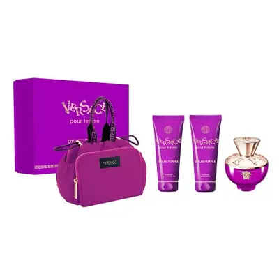 Versace Dylan Purple - EDP 100 ml + tělové mléko 100 ml + sprchový gel 100 ml + kosmetická tašti