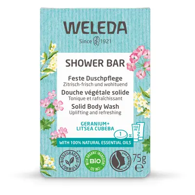 Weleda Aromatické bylinkové mýdlo Geranium + Litsea Cubeba (Shower Bar) 75 g