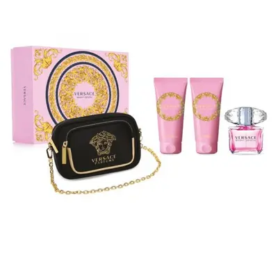 Versace Bright Crystal - EDT 90 ml + tělové mléko 100 ml + sprchový gel 100 ml + kosmetická tašt