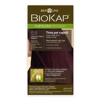 Biokap Nutricolor Delicato - Barva na vlasy 5.50 Hnědá - světlý mahagon 140 ml