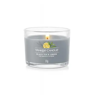 Yankee Candle Votivní svíčka ve skle Black Tea & Lemon 37 g