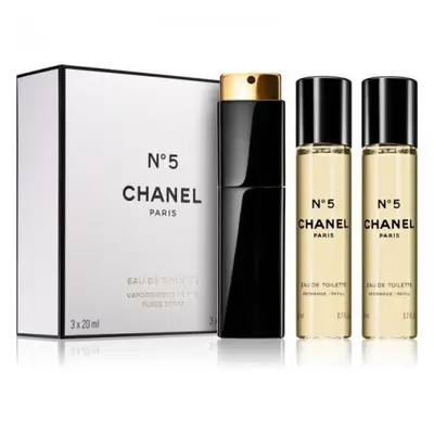 Chanel No. 5 - EDT 20 ml (plnitelný flakon) + náplň 2 x 20 ml