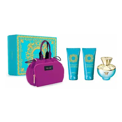 Versace Dylan Turquoise - EDT 100 ml + parfémovaný tělový gel 100 ml + sprchový gel 100 ml + kos