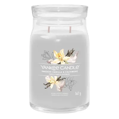 Yankee Candle Aromatická svíčka Signature sklo velké Smoked Vanilla & Cashmere 567 g