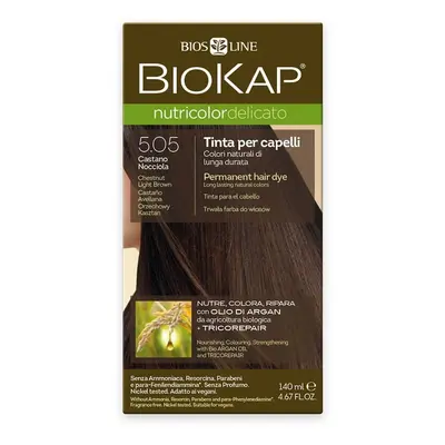 Biokap Nutricolor Delicato - Barva na vlasy 5.05 Hnědá - světlý kaštan 140 ml