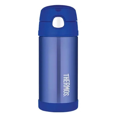 Thermos FUNtainer Dětská termoska s brčkem - modrá 355 ml