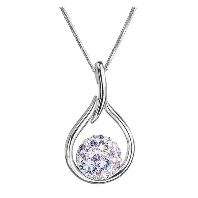 Evolution Group Nadčasový stříbrný náhrdelník s krystaly Swarovski 32075.3 violet (řetízek, přív