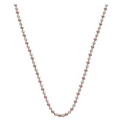 Hot Diamonds Stříbrný řetízek Emozioni Silver and Rose Gold Bead CH020