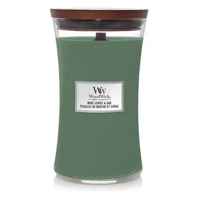 WoodWick Vonná svíčka váza velká Mint Leaves & Oak 609,5 g