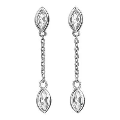 Hot Diamonds Elegantní stříbrné visací náušnice s diamanty Tender DE751