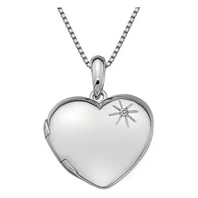 Hot Diamonds Stříbrný náhrdelník Hot Diamonds Memoirs Heart Locket DP495 (řetízek, přívěsek)