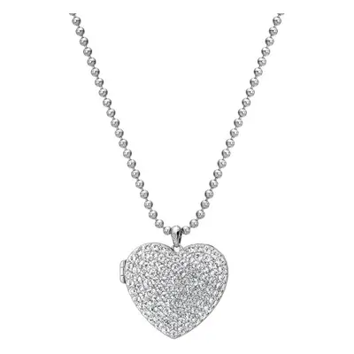 Hot Diamonds Stříbrný srdíčkový náhrdelník s diamantem Memories Heart Locket DP770