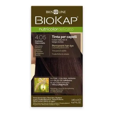 Biokap Nutricolor Delicato - Barva na vlasy 4.05 Kaštanovo čokoládová 140 ml