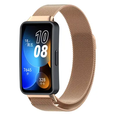 4wrist Milánský tah s magnetickým zapínáním pro Huawei Watch Band 8 - Rose Gold