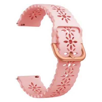 4wrist Silikonový řemínek s květinovým vzorem 20 mm - Pink