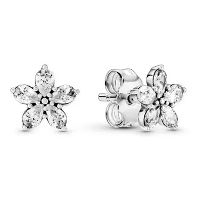 Pandora Třpytivé náušnice ze stříbra Sparkling Snowflakes Timeless 299239C01