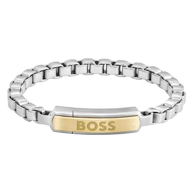 Hugo Boss Nadčasový pánský bicolor náramek z oceli Devon 1580597 19 cm