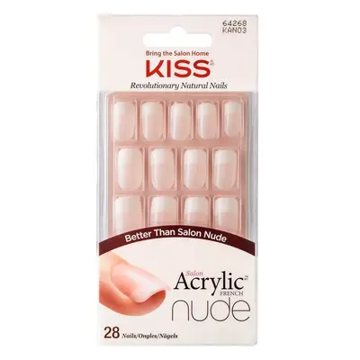 KISS Akrylové nehty - francouzká manikúra pro přirozený vzhled Salon Acrylic French Nude 64268 2