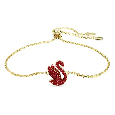 Swarovski Půvabný pozlacený náramek s labutí Iconic Swan 5656841