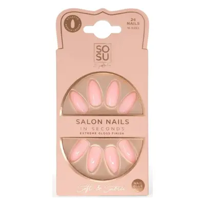 SOSU Cosmetics Umělé nehty Soft & Subtle (Salon Nails) 24 ks