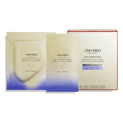 Shiseido Zpevňující plátýnková maska Vital Perfection LiftDefine Radiance (Face Mask) 2 x 6 ks