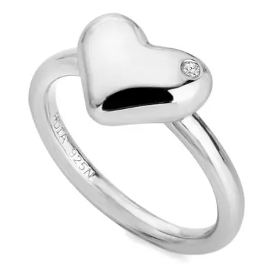 Hot Diamonds Romantický stříbrný prsten s diamantem Desire DR274 60 mm