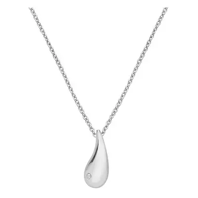 Hot Diamonds Slušivý stříbrný náhrdelník s diamantem Tear Drop Tide DP997