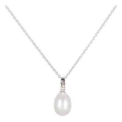 JwL Luxury Pearls Stříbrný náhrdelník s pravou perlou JL0436 (řetízek, přívěsek) cm