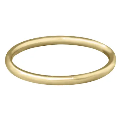 Troli Pozlacený minimalistický prsten z oceli Gold mm