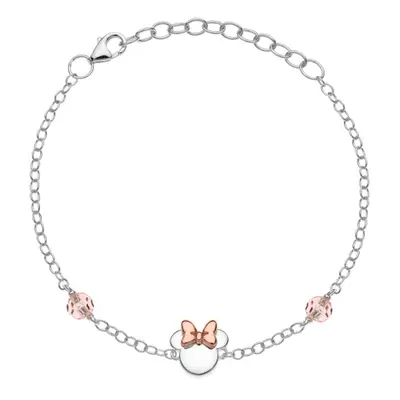 Disney Stříbrný bicolor náramek Minnie Mouse BS00035TRPL- 55.CS