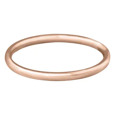 Troli Pozlacený minimalistický prsten z oceli Rose Gold mm