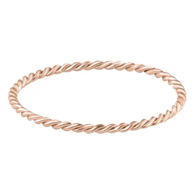 Troli Minimalistický pozlacený prsten z oceli Rose Gold mm