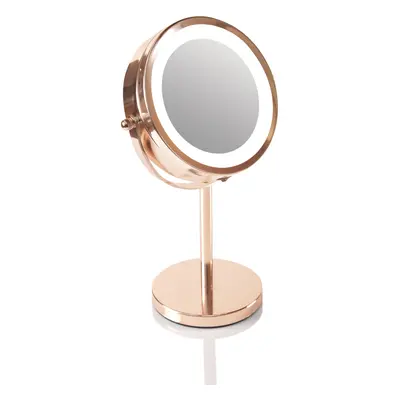 Rio-Beauty Oboustranné kosmetické zrcátko (Rose Gold Mirror)