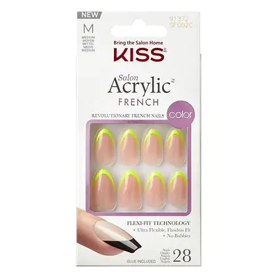 KISS Nalepovací nehty Salon Acrylic French Color - Hype 28 ks