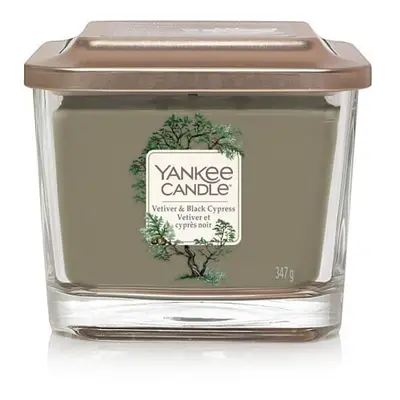 Yankee Candle Aromatická svíčka střední hranatá Vetiver & Black Cypress 347 g