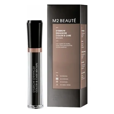 M2 Beauté Gel na obočí 4 v 1 (Eyebrow Enhancer Color & Care) 6 ml Brown