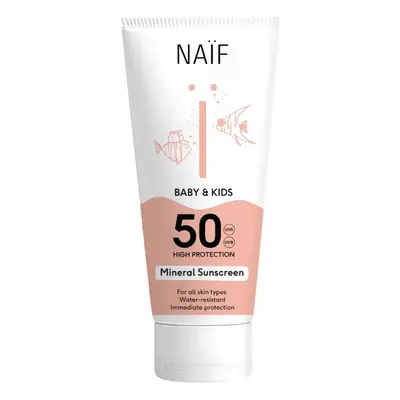 NAÏF Ochranný krém na opalování pro děti a miminka SPF 50 Baby & Kids (Mineral Sunscreen) 100 ml