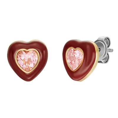 Fossil Srdíčkové náušnice s krystaly Candy Hearts JA7228710