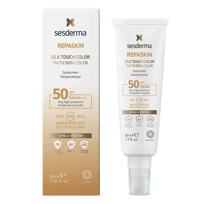 Sesderma Tónovaný ochranný krém na obličej SPF 50 Repaskin Silk Touch Color Facial 50 ml