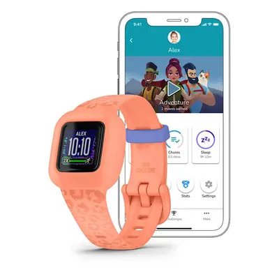 Garmin vívofit jr. 3 - Peach Leopard 010-02441-04