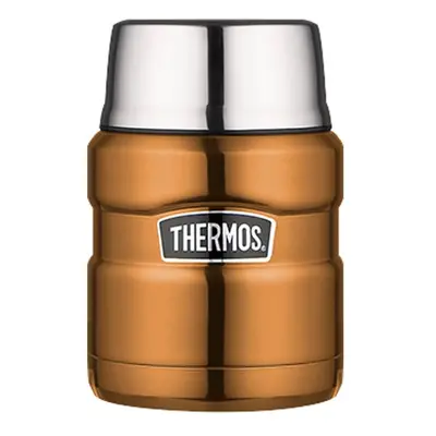 Thermos Style Termoska na jídlo se skládací lžící a šálkem - měděná 470 ml