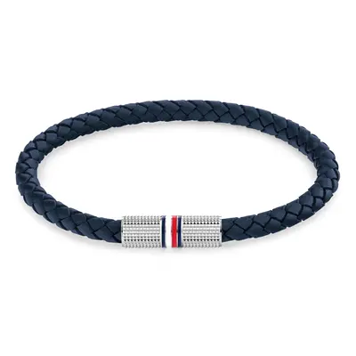 Tommy Hilfiger Tmavě modrý kožený náramek pro muže Infinity 2790460